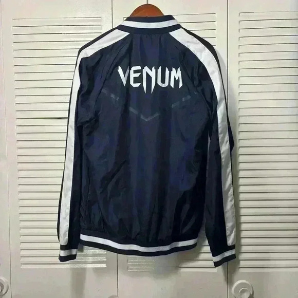 Venum Club Track Zip Up Sweatshirt Jacket Navy Blue Size S - Picture 8 of 8